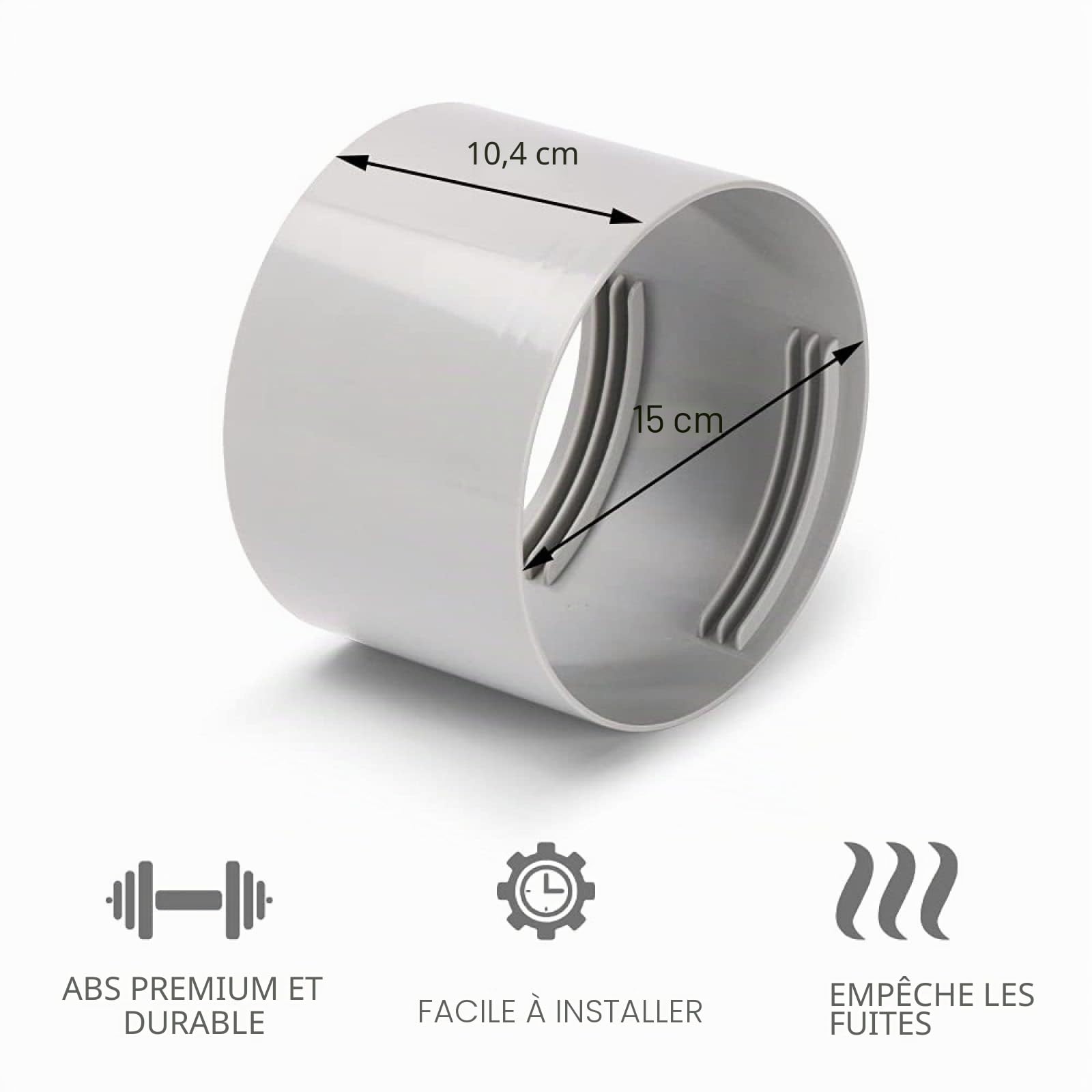 Tuyau de climatiseur portable Diamètre 15cm Climatiseur Mobile Tuyau évacuation Climatiseur Mobile pour climatiseur d'échappement Compatible avec Les climatiseurs Mobiles LG,Delonghi et Autr