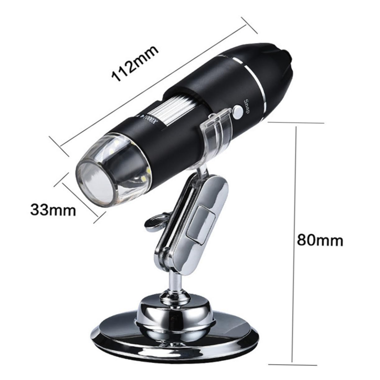 Gadpiparty Digitale USB Lupe mit LED Beleuchtung Vergrößerung Flexible Arm Tischmikroskop für Reparatur Inspektion Labor Schmuck Briefmarken Antiquitäten
