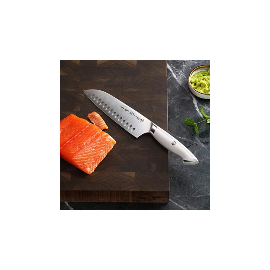 Cangshan-Thomas-Keller-Signature-Collection-Swedish-Powder-Steel-Forged-7-Inch-Santoku-Knife-White Cangshan Thomas Keller Signature Collection Swedish Powder Steel Forged, 7-Inch Santoku Knife, White