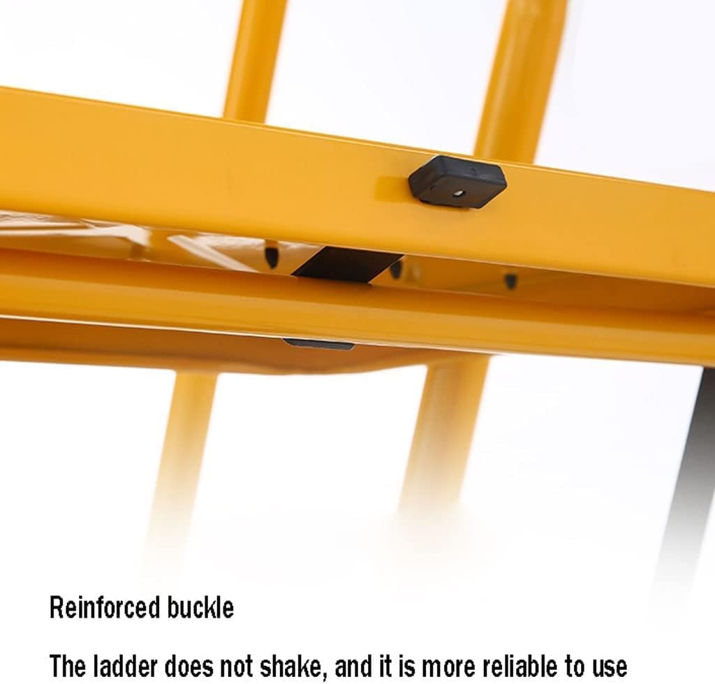 Step Ladder Sturdy Step Ladder Folding Ladder with Non-slip Wide Pedals Portable Extension Ladder for Home Folding Ladder Telescopic Ladder(Color:Grey,Size:4 Step Ladder)