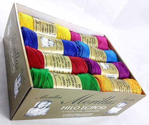 Zepelines Ne 5/2 de algodón perlé en pack de 16 con tonos oscuros surtidos 3