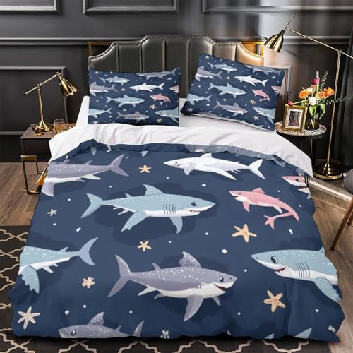 DAZBDEOCK Juego de ropa de cama de 3 piezas con diseño 3D impreso con cremallera, funda de edredón lavable a máquina para jóvenes, niños y mujeres, funda de edredón individual (140 x 200 cm)