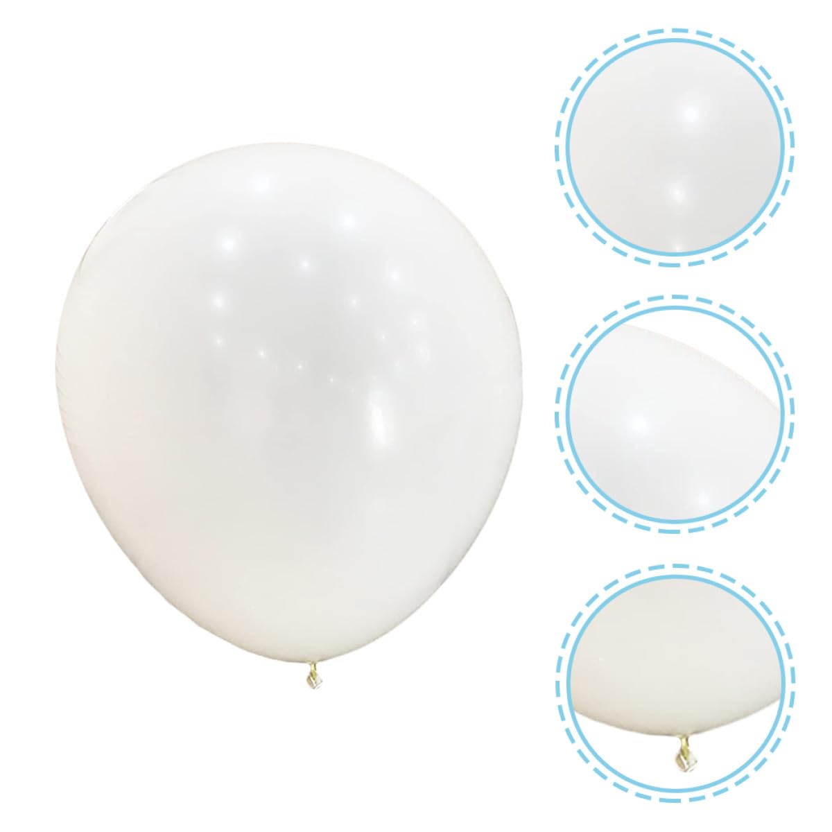 Großer Weißer Latexballon 120 Zoll Runder Riesen Wetterballon für Party und Eventdekoration Wetterbeständig mit Stabiler Oberfläche für Hochzeit Geburtstag und Feier