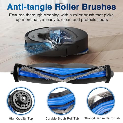 Image of Replenishment Kit, Compatible with Ecovacs Deebot N30 Pro Omni Robotic Vacuum Cleaner, Includes One Main Roller Brush, Two Spinning Side Brushes, Two Filters, 1 Cleaning Tool