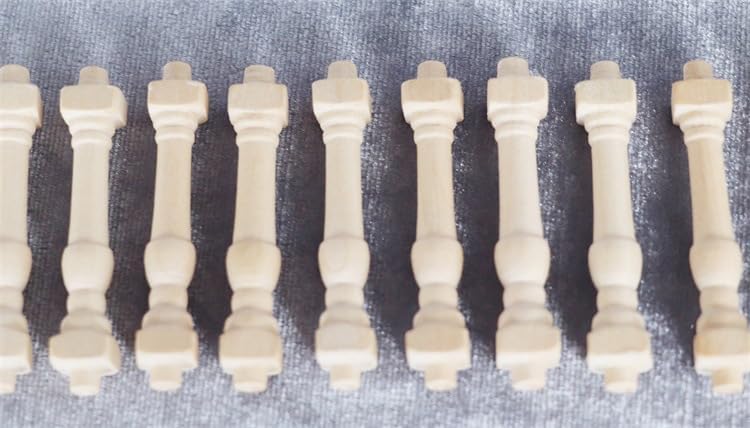 AirAds Dollhouse 1:12 Miniature Baluster Railing Post Staircase Furniture Chair Table Legs (Lot 12pcs)
