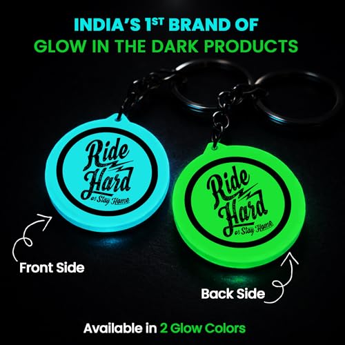 Image of Mi Glow Store Glow in Dark Keychain for Bike Men | Gift for Man | Bike Accessories | Charges in Light Glows in Dark | Key chain for Bike