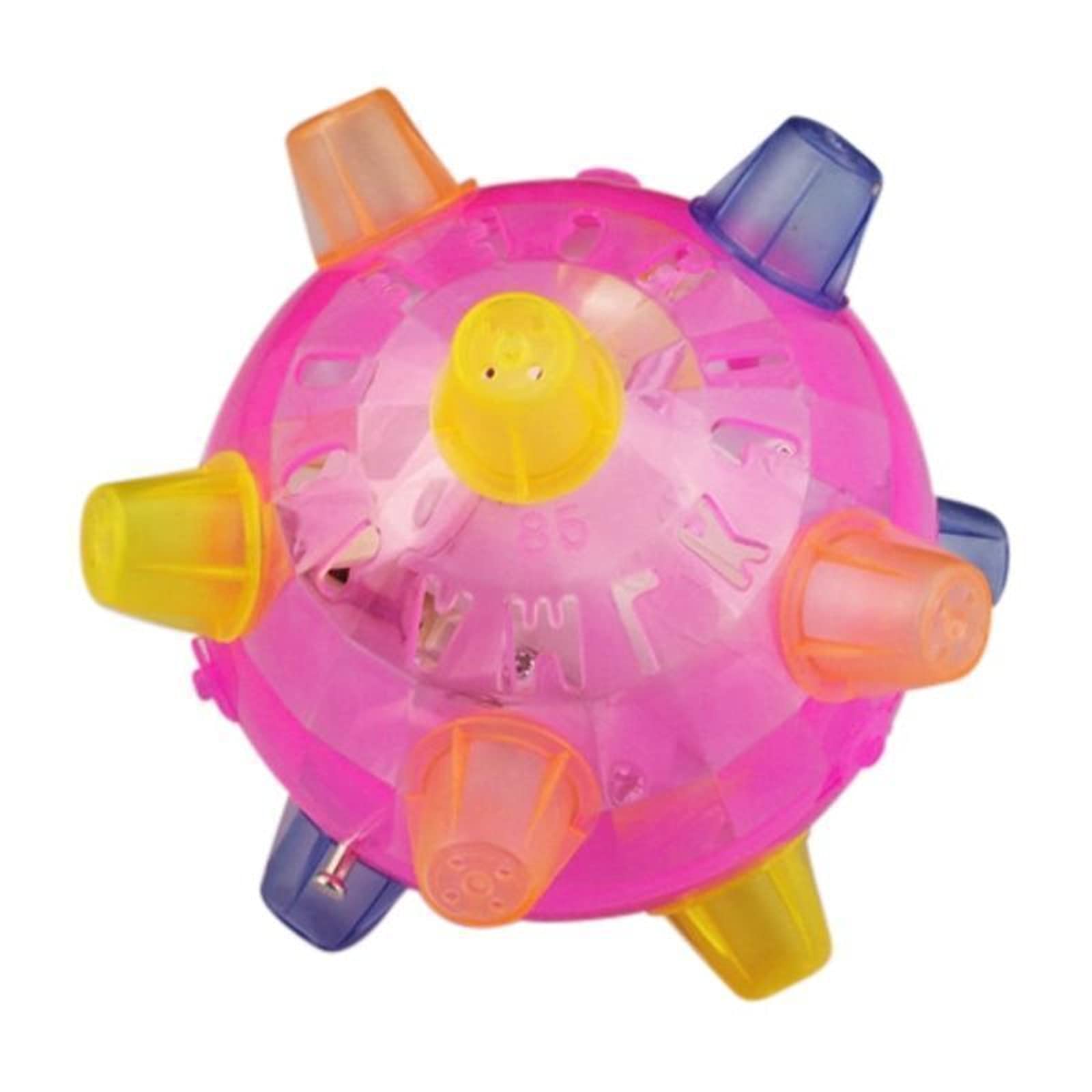 VALINK Jumping Activation Ball for Dogs Durable Reusable Cute for Dogs Funny Toys Colorful Pet Creative Flashing Dancing Ball with LED Light