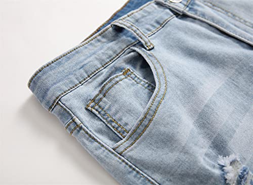 Maiyifu-GJ Mens Slim Fit Ripped Distressed Jeans Tapered Leg Destroyed Washed Denim Jeans Retro Hip Hop Jean Pants with Holes3