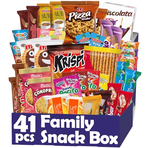 International-Exotic-Snack-Box-41-Count-Turkish-Sour-Sweet-and-Spicy-Snack-Variety-Pack-for-Everyone-Foreign-Snacks-Assortment-Gift-Box-with-Crackers-Biscuits-Candy-for-Thanksgiving-and-Christmas