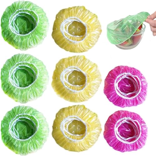 60 Pcs Reusable Food Covers, Clear Elastic Food Storage Covers Fresh Keeping Bags Bowl Dish Plate Wraps for Home Kitchen Restaurant Picnic（3 Sizes）