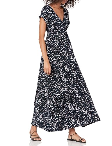 Image of Amazon Essentials Women's V Neck Short Sleeve Waisted Maxi Dress (Available in Plus Size)