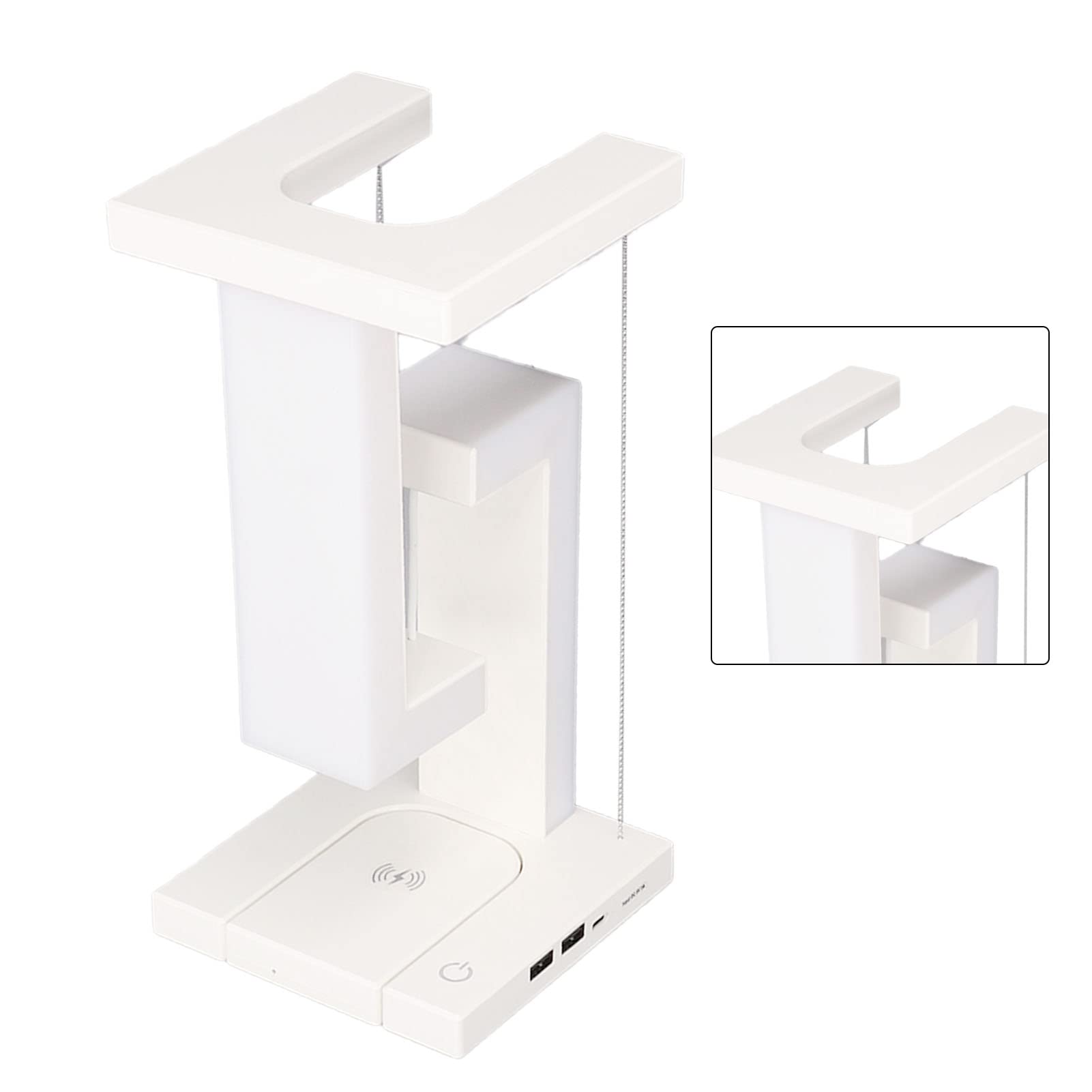 Lampada a Levitazione Magnetica Galleggiante Moderna - Luce Notturna a LED Con Caricatore Senza Fili del Telefono - 3 Illuminazioni Regolabili da Tavolo