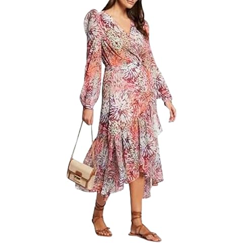 MORGAN Multicoloured Long Sleeve Wrap Dress Cover