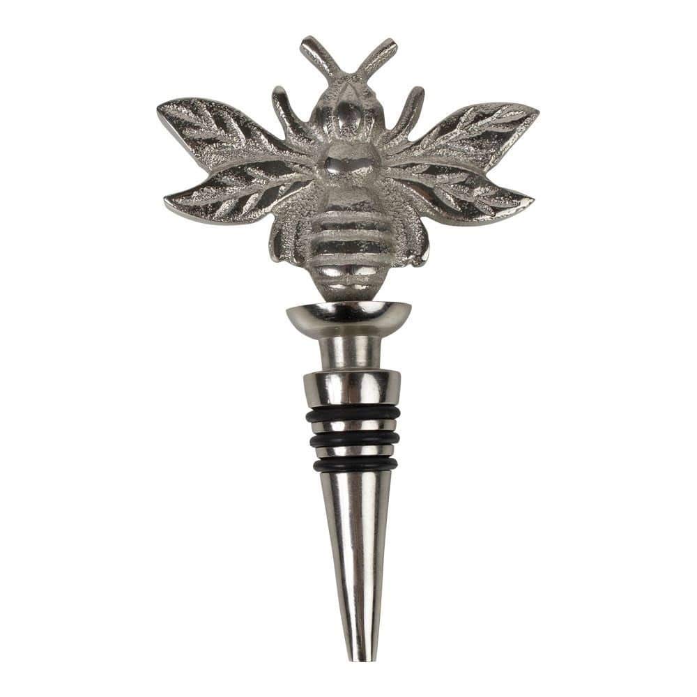 Bouchon à vin en aluminium motif abeille.