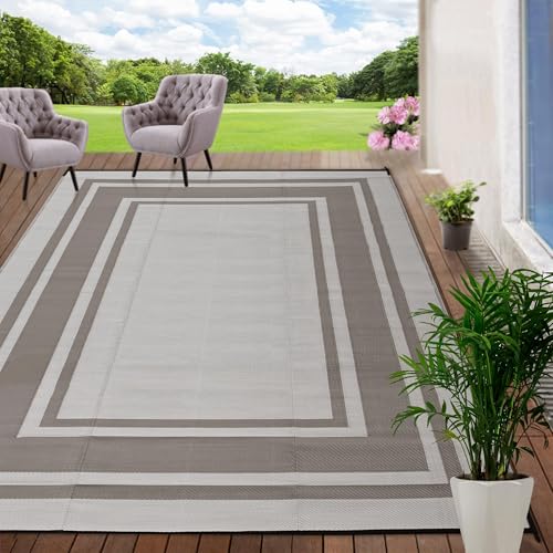 RURALITY Outdoor Rugs 5x8 for Patios Clearance,Waterproof Mats for Porch,Deck,Plastic...