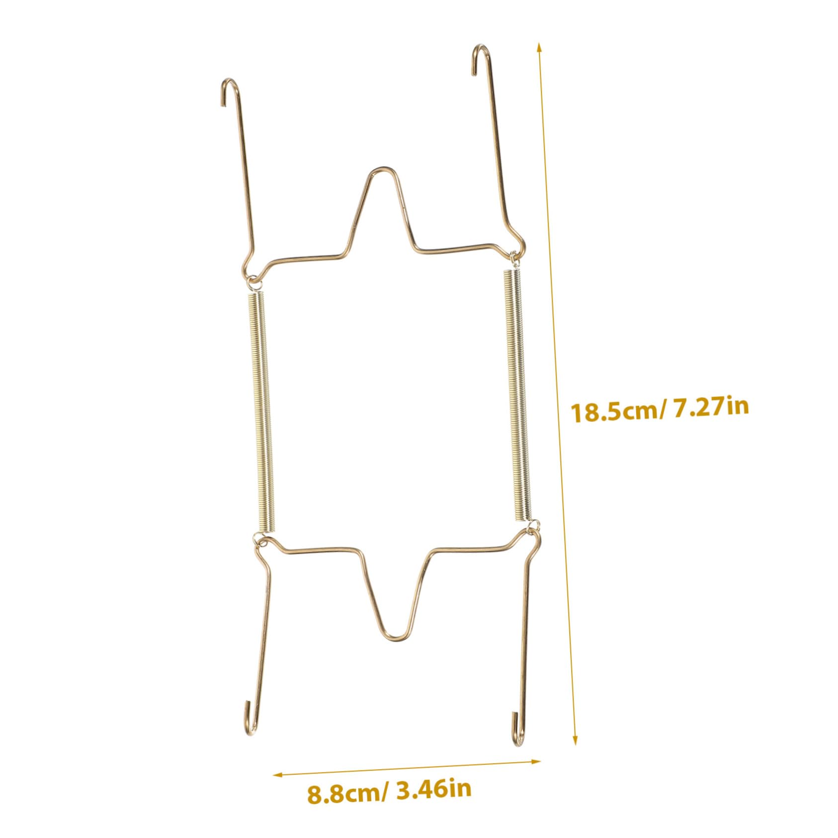 OUNONA 2pcs Shaped Invisible Spring Wall Plate Hangers Dish Display Hooks for Seamless Home Decor Easy Installation No Wall Damage Strong Load Bearing Capacity