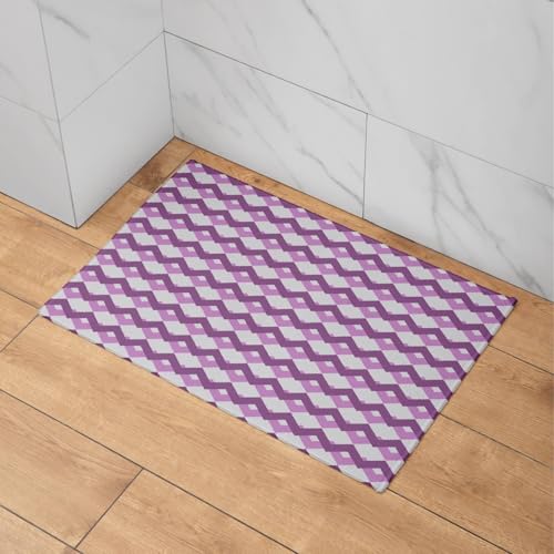 Alfombra para salir del baño antideslizante y absorbente púrpura 4