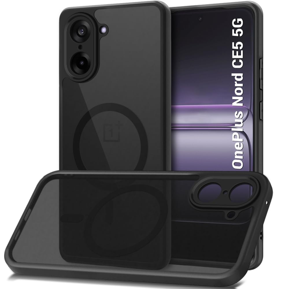 TheGiftKart Hybrid Shockproof Back Cover Case for Realme GT 6 / GT 6T 5G Compatible with MagSafe | Hard Back Cover Case for Realme GT 6 / GT 6T (PC & TPU, Translucent Smoke Matte Back, Black Sides) — Amazon image 25
