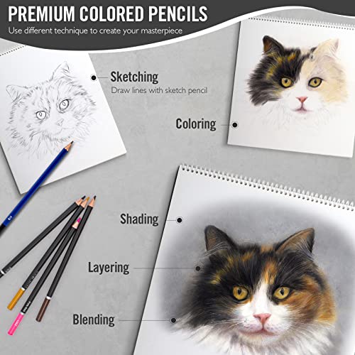 Nctoberows 120-Color Colored Pencils, Premium Art Drawing Pencils For Adult Coloring Books, Soft Core, Coloring Pencils For Adults Beginners Kids #TOP3