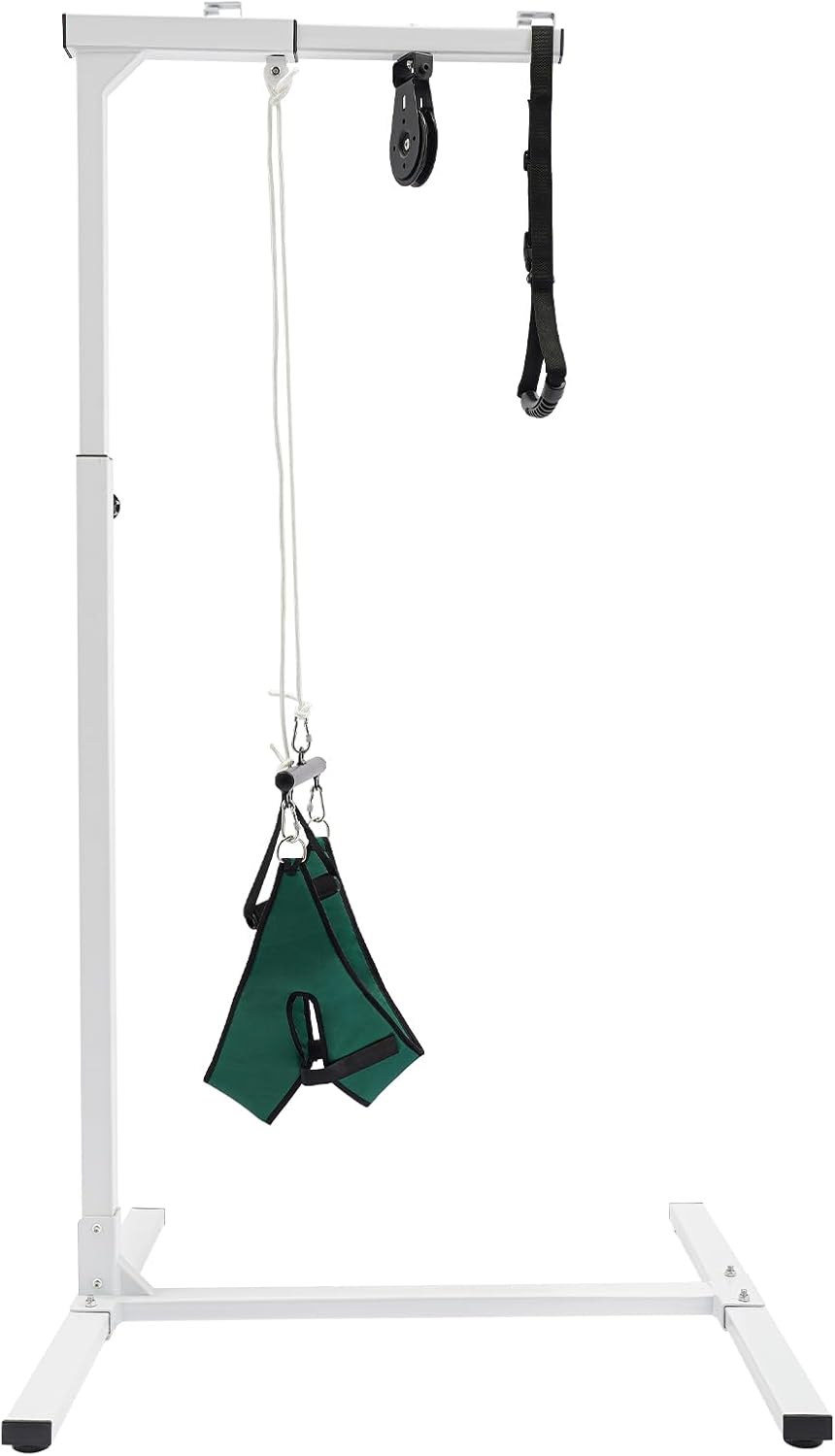 Trapeze Bar for Bed Mobility Aids, Hospital Stand Assist Lift for Elderly Standing Aid Helper (White)