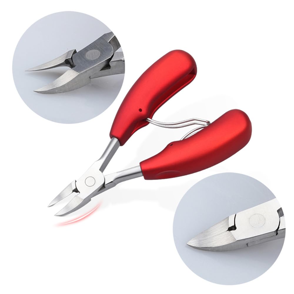 Brainbow Professionelle Nagelschere, Nagelhautschere, scharf, gebogen, Nagelknipser, Zange, Maniküre-/Pediküre-Nagelpflegewerkzeug, Schwarz