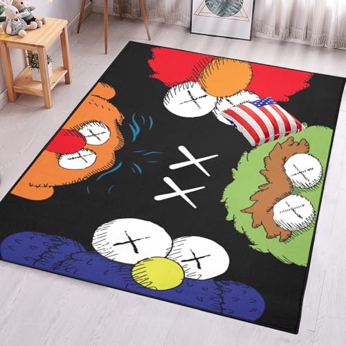 Tapete Hypebeast 4x5.3 Ft con diseño moderno abstracto miniatura 4