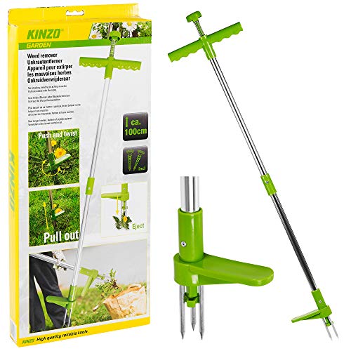 URBNLIVING Manual Weed Remover Extractor Weeding Gardening Tool, 100cm Long, Twist and Pull Mechanism