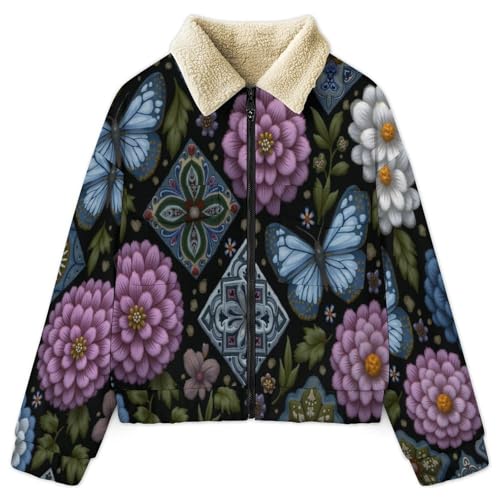 Veste polaire femme Dahlia en sherpa chaud pour l'hiver