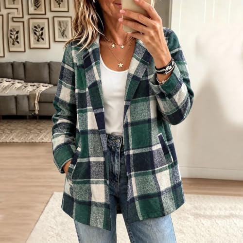 Flannel Jacket Women Shacket Plaid Long Sleeve Casual Fall Outfits 2026 - image 7