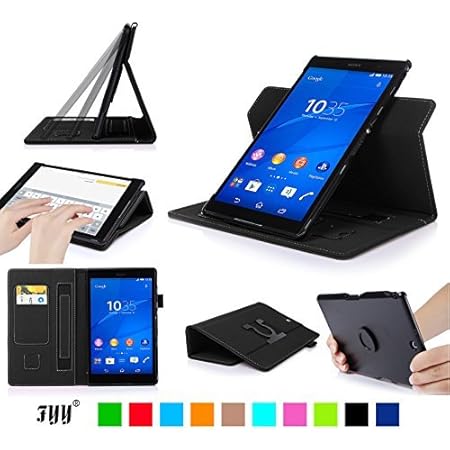 Amazon Sony Xperia Z3 Compact Tablet ケース Fyy 360度回転可能 解体可能タイプ Pu レザーケース 超薄型スマートケース マグネット開閉式 スタンド機能付き カードスロット付き ブラック Fyy タブレットケース 通販