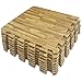 Amazon Brand - Umi Tapis de sol en mousse à emboîtement Tapis de puzzle en grain de bois (léger, 9 pièces-9 pieds carrés)