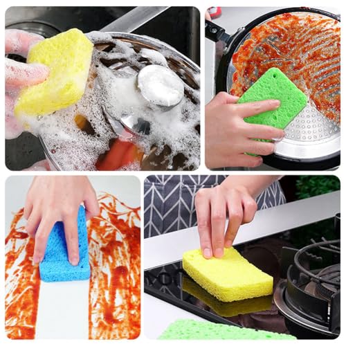 Image of 24 - Pack Non-Scratch Scrub Sponges - Sponges for Dishes and Washing Dishes, Cleaning Sponges for Kitchen Home and More（Mixted）