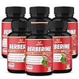 6 Packs Berberine Supplement 4700mg - 12 Months Supply - High Potency with Ceylon Cinnamon, Turmeric
