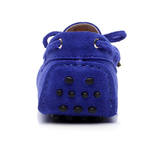 Image of ANUFER Women's Classic Suede Penny Loafers Comfort Handmade Slipper Moccasins