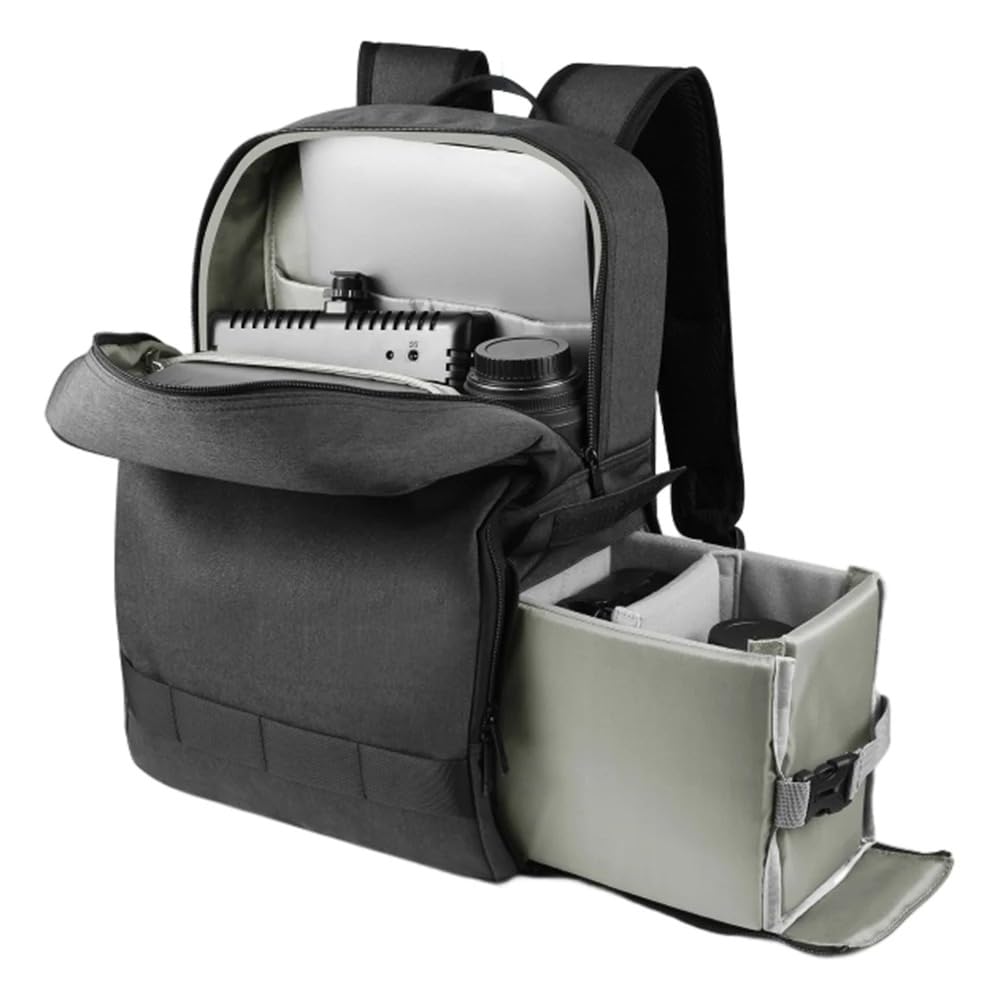 Borsa Reflex Zaini for fotocamera da 14 pollici, resistenti all'usura, doppie spalle, grande capacità, impermeabili, funzionali, for viaggi d'affari uomo