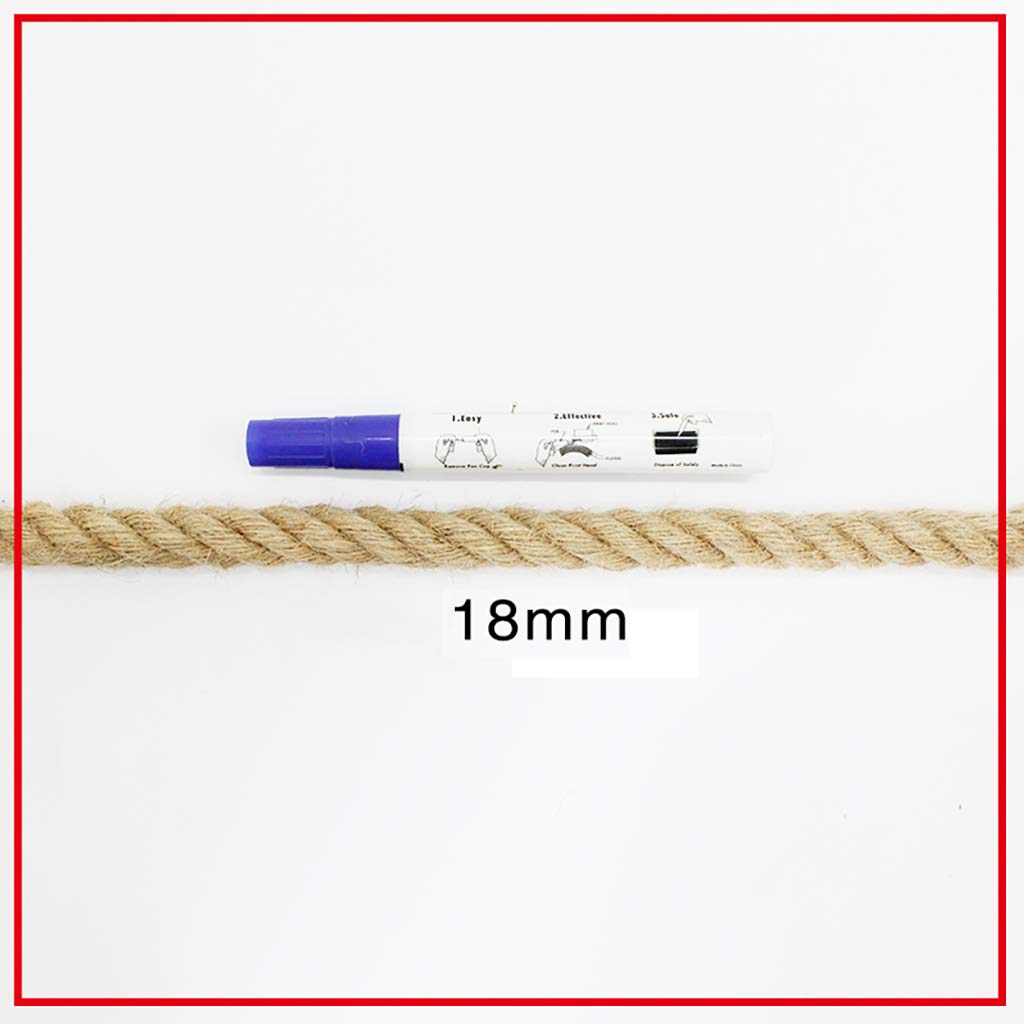 Naturalny sznurek jutowy 18 mm x 25 m – mocna lina konopna do majsterkowania, wspinaczki dokującej, huśtawki na drzewie, przyjazny dla środowiska, wszechstronny sznurek do projektów zewnętrznych