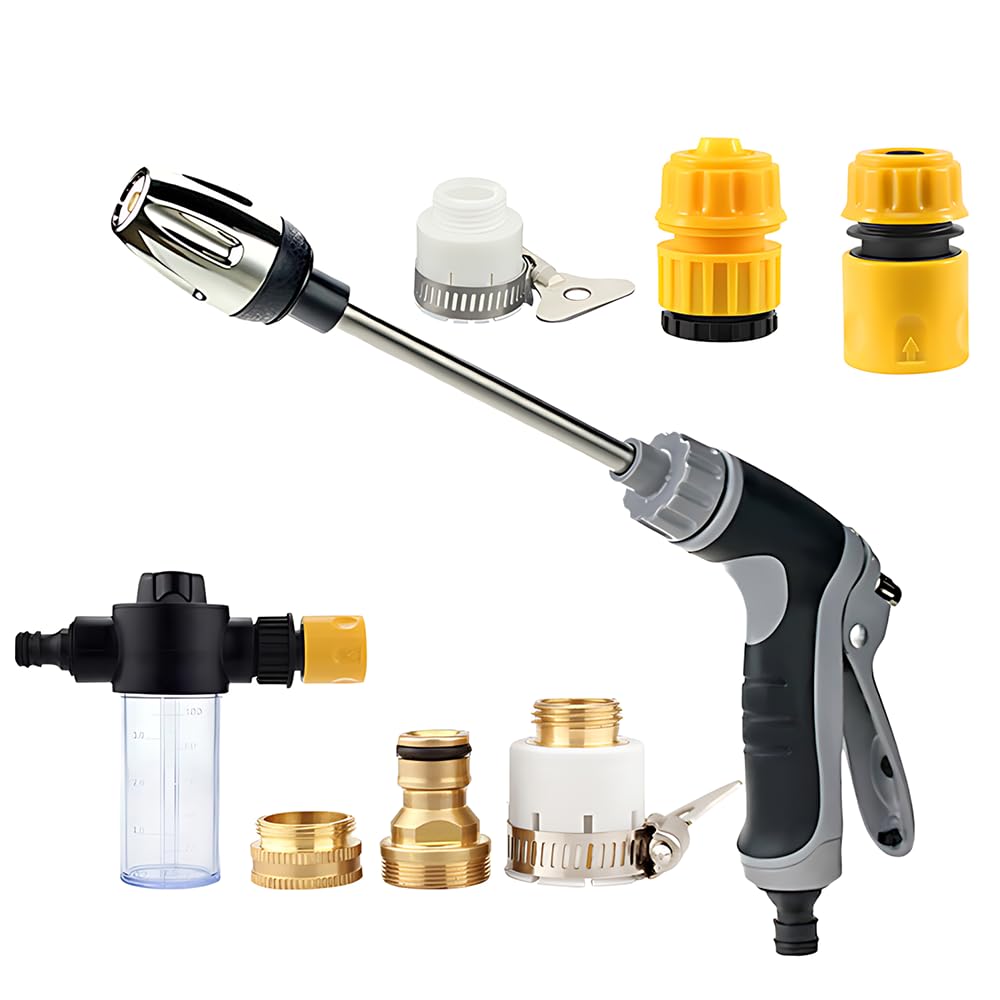 Aquoxis Pressure Washer Nozzle Multi-Use Cleaning Tool with Convenient Setup Universal Fit for Garden Hoses Ideal for Outdoor Household Car and Yard Daily Cleaning
