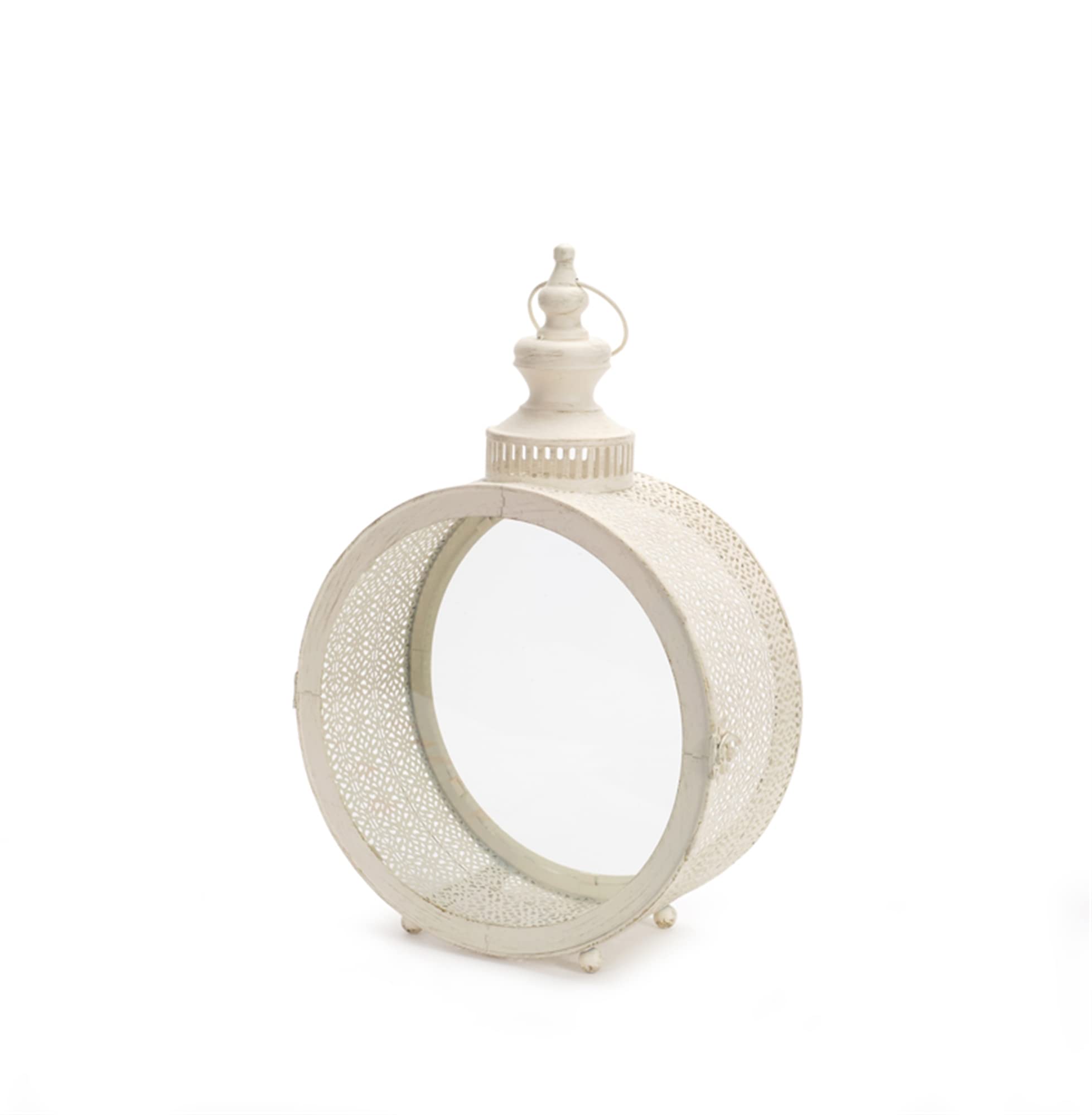 Melrose International Cream 17-Inch Lantern