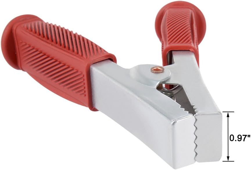 500A Enhanced Crocodile for Cars Booster Cable Clamps Car Battery Charger Clips Alligator Test Lead Clamps Red/Black Grips 2 Pairs (id: 5f8 d7f f12 b69 2fb