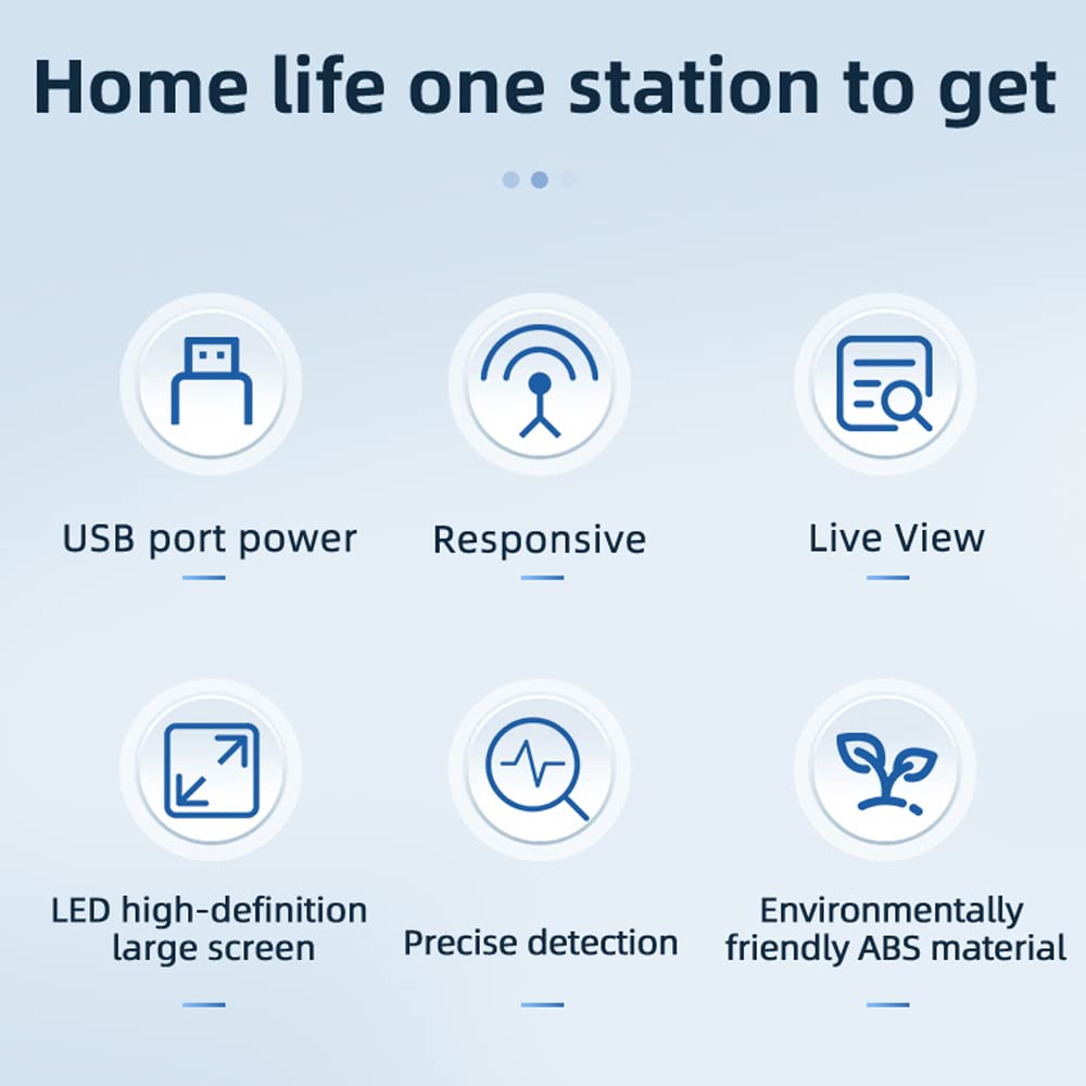 Irfora Tuya ZigBee Intelligent Light Detector Temperatur- und Feuchtigkeitssensor mit LED-Display-Unterstützung APP Control Home Linkage Kompatibel mit Home