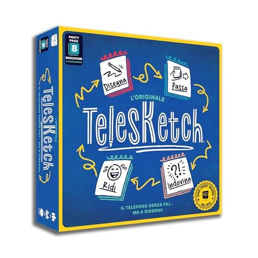 Asmodee Telesketch, Nuova Versione, Gioco da Tavolo, 10+ Anni, 4-8 Giocatori, Edizione in Italiano
