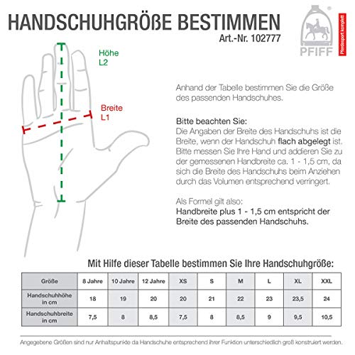 PFIFF 102777 Glamour, guanti da equitazione