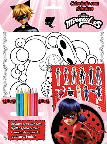 Ladybug Colorindo com Adesivos