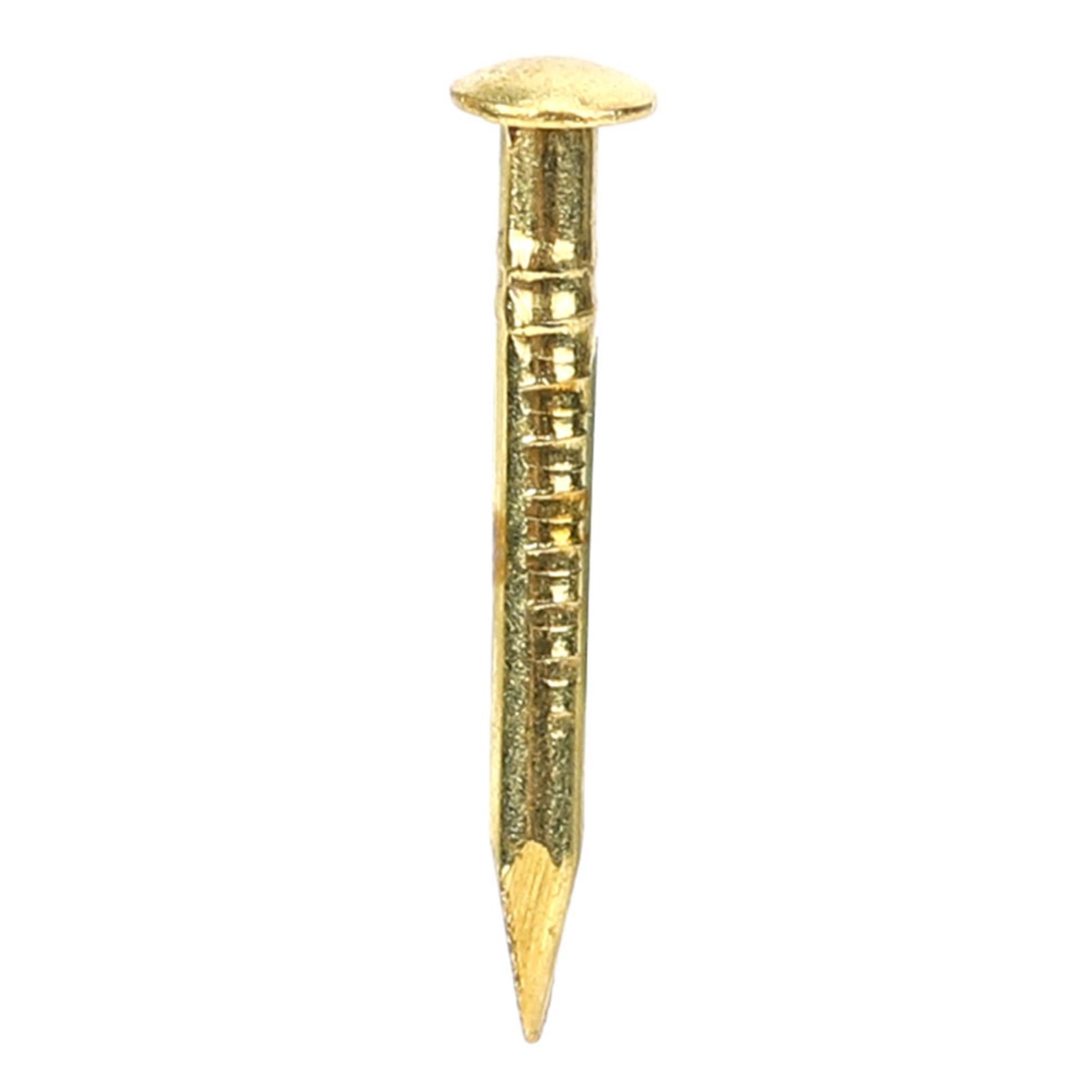 Cocoarm 100 Uds. Accesorios de Hardware de Latón para Clavos de Cabeza Redonda, Fácil Instalación Duradera para Reparación de Muebles, 10mm, 15mm, 18mm y 22mm (15 mm de largo)