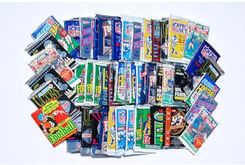 GREAT LOT OF OLD UNOPENED FOOTBALL CARDS IN SEALED PACKS From the Early 90\'s. 60 Cards in Sealed Wax Packs picked by Superior Sports - Thumbnail 3