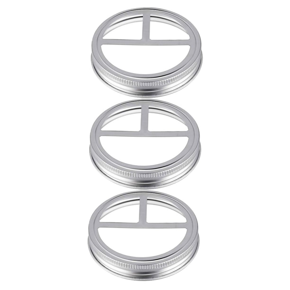 5 Sätze Zahnbürstenabdeckung Teigpressmaschine Abzeichenherstellungsset Spule Geteilter Zahnputzbecher Riemen Hängehalterung Rundes Gefäß Gitter Rostfreier Stahl Silver 3 Stück * 5 IMIKEYA