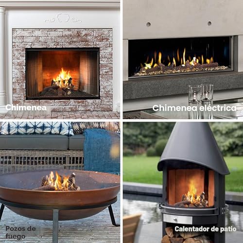 Miniatura 3 de Juego De Troncos De Cerámica Para Chimenea De Etanol De Gas, Madera De Pino Hecha A Mano Para Uso En Interiores,Bioetanol Tronco Ceramica Chimenea