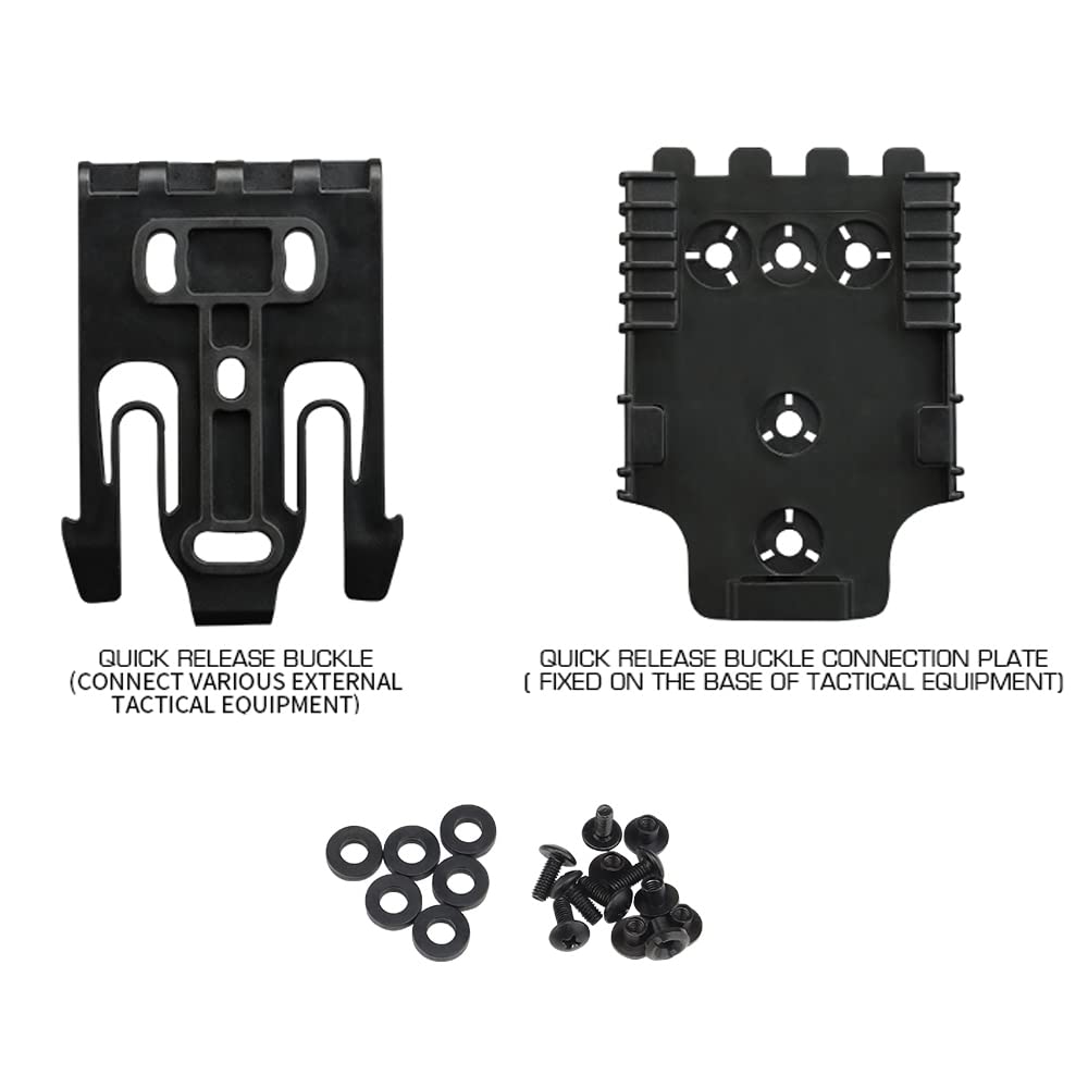 Tactical QLS Gun Holster Adapter Base Qucik Release Buckle Kit, Quick Pull Holster Adapter Base Zubehör