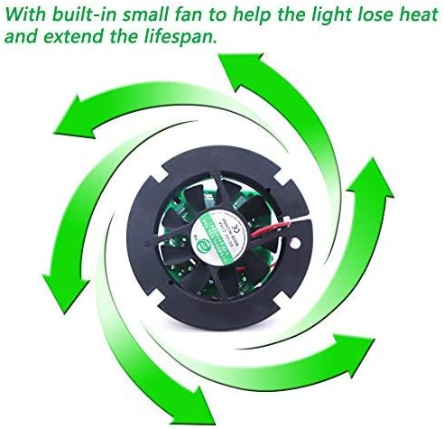 Miniatura 4 de Aolyty 35w (equivalente a 85W) PAR30-COB Bombilla LED blanca 6000K 3500lm E26 Base 24 ángulo de haz COB Chip a bordo Luz con ventilador AC 120v