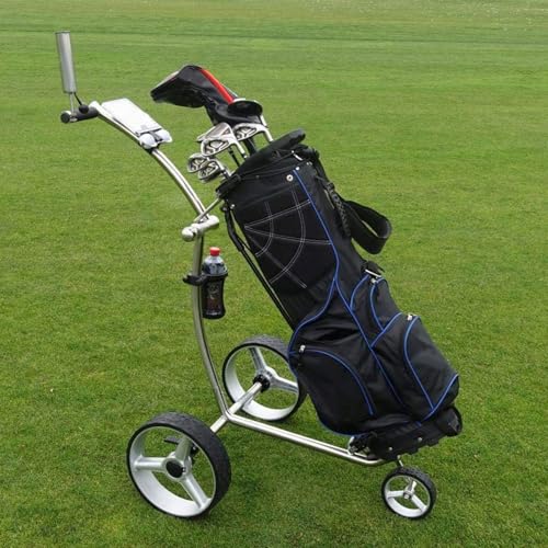 Carrito de golf eléctrico, carrito de golf con control remoto, 3 ruedas con batería de litio de 24 V 10 A y motor dual de 400 W
